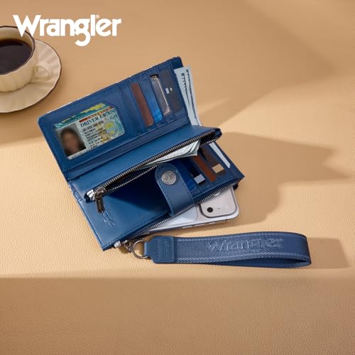Image of Montana West X Wrangler Wristlet Wallet for Women Daisy Floralt Clutch Womens Wallet Rfid Card Cases & Money Organizers with Smooth Zipper and ID Window