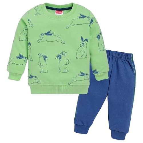 Image of LuvLap Baby Boys Full Sleeve Hooded Sweatshirt & Pyjama Set