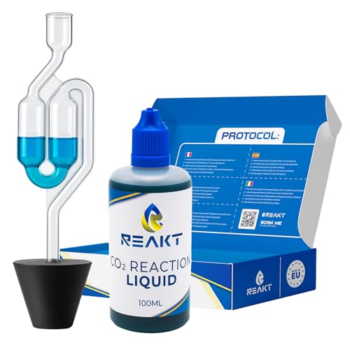 REAKT – Kit testeur de Joint de Culasse CO2 | Détecteur de Fuite Circuit de Refroidissement pour Moteur Essence, Diesel, Hybride et Moto | Test visuel Rapide 100 ML (50 Tests) | Fabriqué en Europe