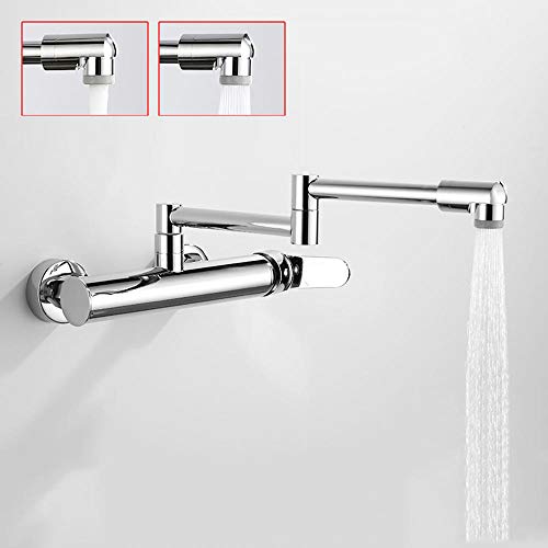 Robinet mural pliable pour évier de cuisine eau chaude et froide
