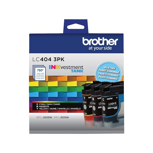 Brother Genuine LC4043PKS Standard Yield Colour Ink Cartridge Value Pack (3), Original Ink Replacement cartridges, Cyan/Magenta/Yellow, Ink for Brother Inkjet Printer MFC-J1205W by Brother - Used condition - CA$60.79