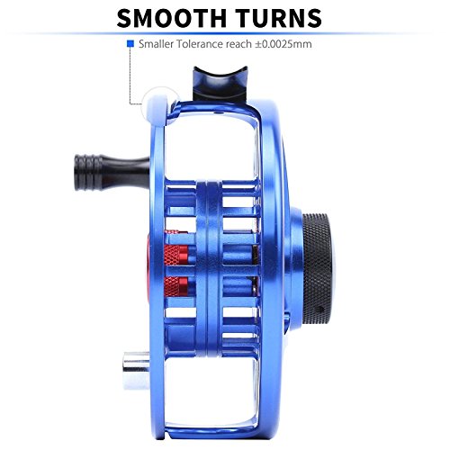 Maxcatch Fly Fishing Reel With Cnc-Machined Aluminum Body Avid Series Best Value - 1/3, 3/4, 5/6, 7/8, 9/10 Weights(Black, Green, Blue, Silver, Black&Silver) (Blue, 1/3 Wt) #TOP6