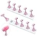 MEISO 2 Sets Rosa Nagel Stander Acryl Nagel Dsplay Stand Nagelspitzen Halter Magnetischer Nagel Übungsständer Fingernagel DIY Nagel Kunst Stand für False Nagelspitze Maniküre Werkzeug