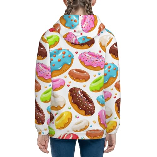 Color Donut Kids Pullover Hoodies Boys Sweatshirts Girls Athletic Clothes with Pocket4