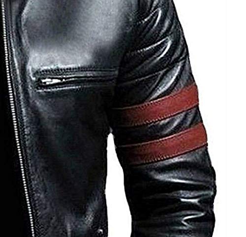 VearFit Hybrid Mayhem Hero Black PU Faux Leather Biker Jacket for Men4