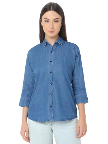Image of Smarty Pants Women's Denim Formal Shirt.