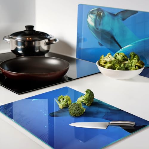 Planche à découper décorative dauphins pour embellir votre cuisine