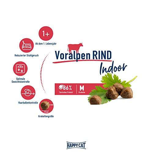Happy Cat Trockenfutter Indoor Adult Voralpen 1,3 kg
