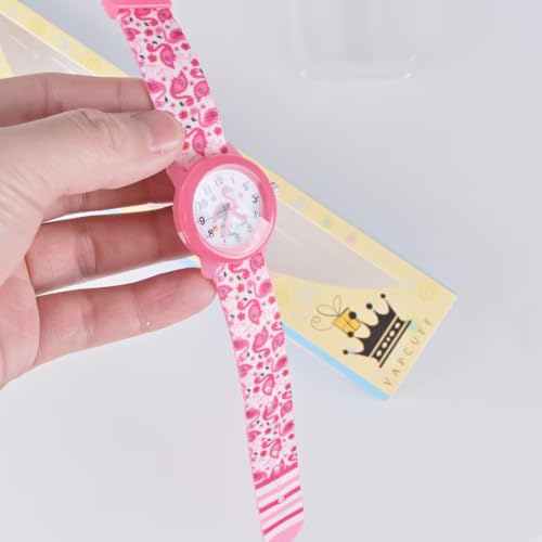 Flamingo Cartoon Waterproof Kids Watches for Girls, Learning Time and Easy to Read4
