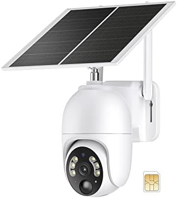 Oculview 4G LTE Cellular Security Camera, No Wi-Fi Needed Security Solar Cameras Wireless Outdoor with SIM Card(Support Verizon, T-Mobile, AT&T), 2K HD Video, 360 View, Color Night Vision, PIR Motion