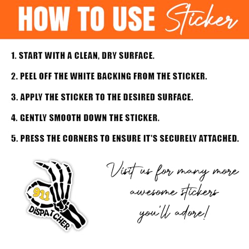Image of MAIANEY [10Pcs, 3 inchx3 inch] 911 Dispatcher Stickers Pack of 10 - First Responder Vinyl Decals for Dispatch Life Laptop Water Bottle Helmet Notebook - Emergency Operator Gift for Women Men