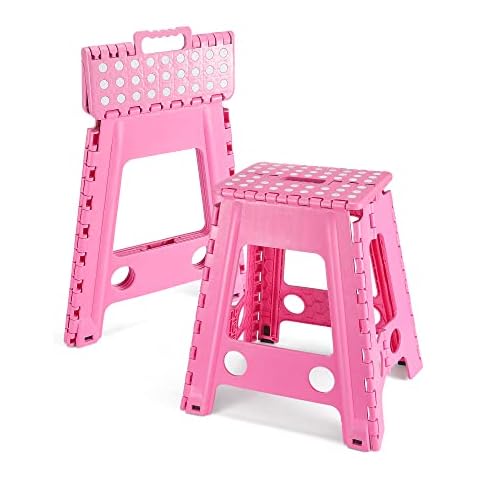 Dyforce Rutschfester, klappbarer Tritthocker - 45,7 cm Höhe, hochwertiger robuster faltbarer Hocker für Erwachsene und Kinder, Küche, Garten Cover