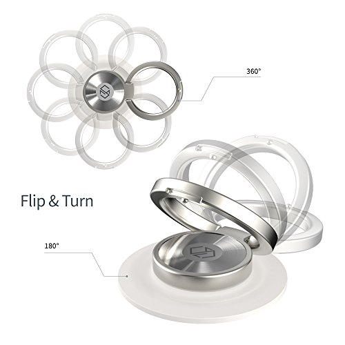 Sinjimoru Phone Ring Holder Attachable To Magnet, Kickstand Attachable To Ringo’s Belly Button, Magnetic Car Mount Or Phone Mount For Iphone And Android Smartphone. Ringo, Black #TOP4