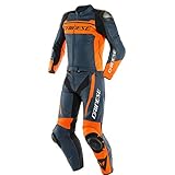 NanoFeel-Innenfutter Dainese Mistel 2-Teiler Motorrad Lederkombi Blau/Orange 60