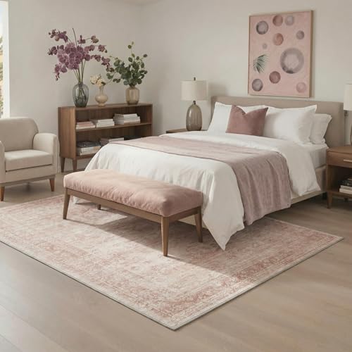 Tapete Decorativo GENIMO 2x3 Pies Lavable Rosa miniatura 3