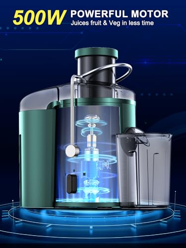 Loilat Juicer Machine, 500W Juicer With 3 Inch Wide Mouth For Whole Fruits And Veg, Centrifugal Juice Extractor With 3-Speed Setting, Easy To Clean thumb #2