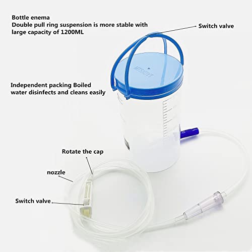 Mtsxdyt Enema Kit, 1200Ml Reusable Coffee Enema Bucket Kit Detox Body Cleaner - Suitable For Coffee, Water Therapy - Includes 10 Replacement Nozzles #TOP1