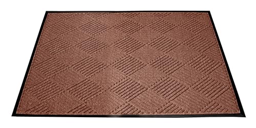 Rhino Mats, Opus Entrance Mat for Restaurants, Heavy Duty Non-Slip Durable Welcome Mat for Entryway, Garage, Hospitals, Office Buildings, Hotels or High Traffic Areas (Brown, 3' X 5')