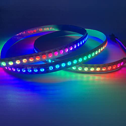 Image of DC 5V WS2813 Led Strip Light Dual Signal Individually Addressable 5m 30 LEDs WS2812B Updated Black White PCB (White PCB IP20, 1M 144LED /M)