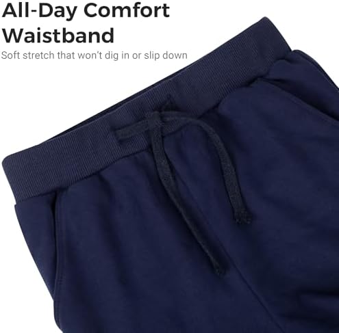 BIG ELEPHANT 3 Pack Boys Sweatpants, Youth Cotton Athletic Joggers Pants with Pockets and Drawstring - 2