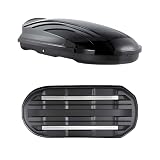 Hard Shell Rooftop Cargo Box - Dual-Sided Opening,ABS Roof Cargo Carrier with Anti-Theft Lock, Low-Profile Aerodynamic Design,Compatible with Most Roof Racks for Car/Wagon/SUV (Black, 70"X33")