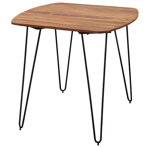 FineBuy Esszimmertisch Sheesham Massivholz, Esstisch mit Metallbeinen, Massiver Echtholz Tisch, Designer Holztisch Massiv, Moderner Küchentisch Braun FineBuy Esszimmertisch Sheesham Massivholz, Esstisch mit Metallbeinen, Massiver Echtholz Tisch, Designer Holztisch Massiv, Moderner Küchentisch Braun