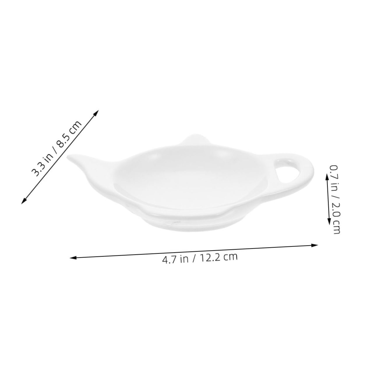 PRETYZOOM 4pcs Teapot Shaped Ceramic Teabag Holder Reusable Teabag Dish Easy Clean Tea Bag Tray for Kitchen Large Smooth Edges Safe Material for Tea Lovers