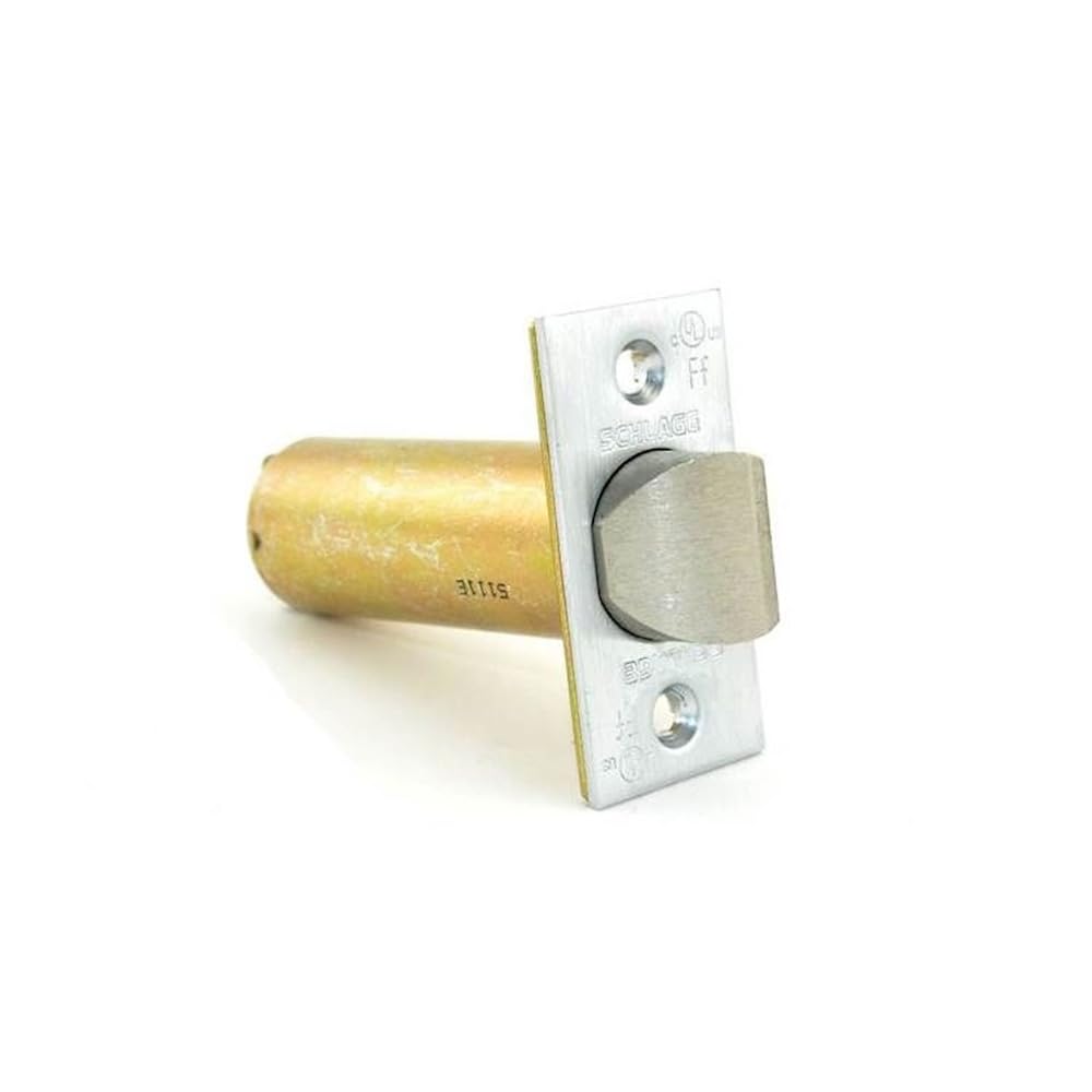 Schlage Commercial 14010626 D Series - Chiusura a molla angolare quadrata con 3-3/4" Backset e 1-1/8" finitura cromata satinata