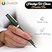 FPR Himalaya V2-Chrome Ultra Flex Nib Pen - Twist-Style Converter Filled Calligraphy Pens for Writing - Fancy Pens for Men & Women - Flex Fountain Pen w/Metal Clip & Cap Ring (Green Ebonite)