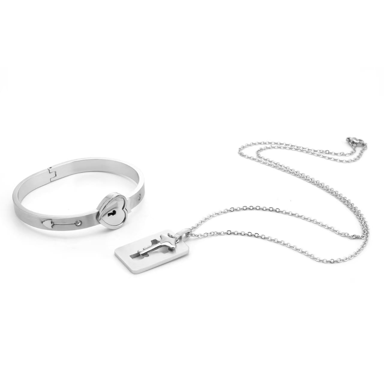 Anti Tarnish Fancy Loving Gift Box | Necklace, Earrings & Bracelet Jewellery Set for Women | Latest Stylish Minimal Jewelry Sets | Modern Design Aesthetic Accessories | Ideal for Gifting | Gift for Diwali, Christmas, Marriage, Birthday-image-9