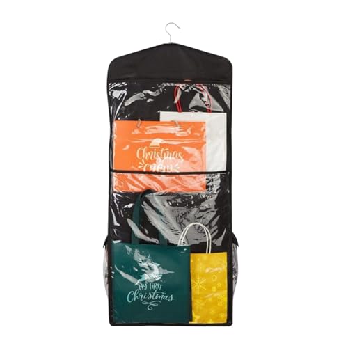 Wrapping Storage Organizer - Double-Sided Wrap Roll Holder | Wrap Holder, Long Craft Roll Organizer Wrapping Bag Container for Room Closet Door