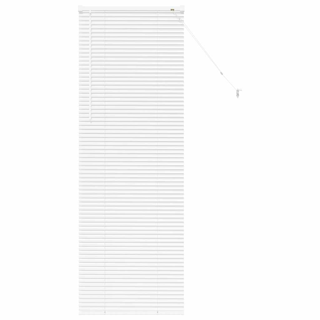vidaXL Venetian Blinds Height Adjustable White 175 x 65 cm Aluminium, Modern Rectangular Aluminum Blinds, Adjustable Indoor Window Treatments, Light Control Privacy for Home Decor, Office