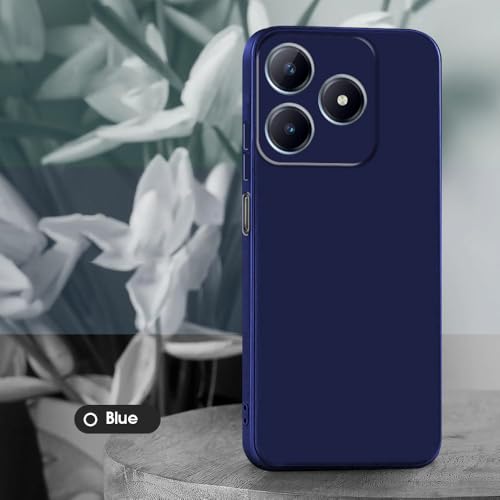 Image of Back Cover for Realme C63 4G / Narzo N63 4G | Full Camera Protection | Premium Liquid Silicon Case | Flexible Bumper Case for Realme C63 4G / Narzo N63 4G (Dark Blue)