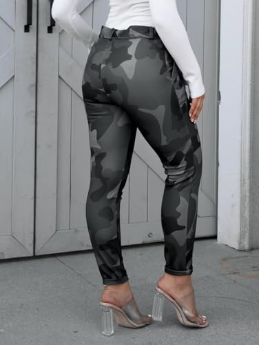Flamingals Women's Camo Cargo Jogger Pant Slim Fit Casual Camouflage Sweatpants Active Workout Pants with Pockets4