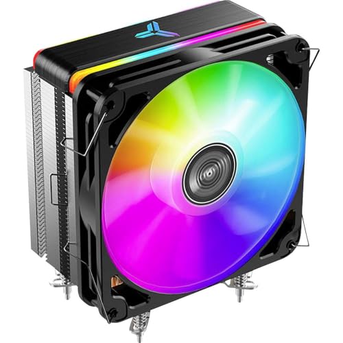 Jonsbo MX400 CPU-Kühler ARGB 140mm, Processor Cooler, Hohe Kompatibilität zu AMD und Intel, Cpu Cooler Led, Prozessorlüfter, Cpu Kühler Schwarz