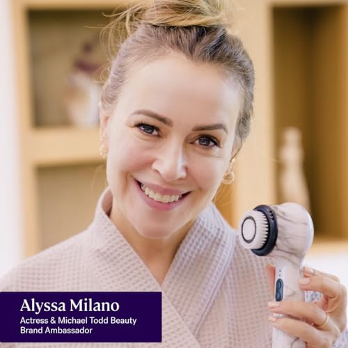 Michael Todd Beauty Soniclear Allure 2024 Best of Beauty Winner Facial Cleansing + Exfoliation Brush System with Antimicrobial Protected Bristles, 4 speeds, Serum Infusion Head + Travel Case - Image 3