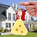 MAGICLULU Cheese Keychain Cute Plush Soft Fluffy Stuffed Pendant for Bags Backpacks and Keys Lightweight Food Charm Accessory