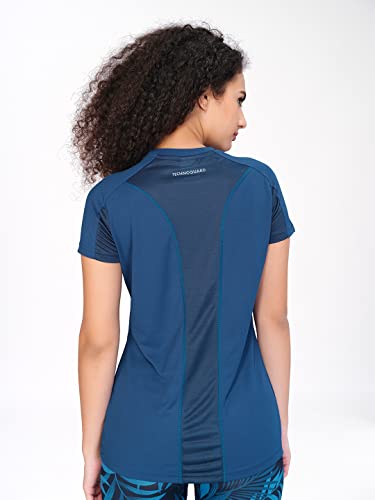 Image of TECHNOSPORT Women's 100% Polyester Regular Fit T-Shirt