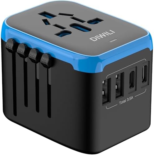 Universal Travel Adapter, DIWILI International Power Adapter