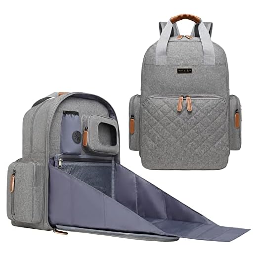 WITSTEP Diaper Bag Backpack with Changing Station, Baby Diaper Bag Organizer for Moms Dads-Diaper Tote Bags for Hospital Stroller Travel Bag for Airplane,Baby Eessentials/Large Capacity Grey