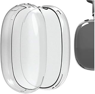 Geekria TPU Skin Cover for AirPod Max Headphones, Scratch Protection Case/Earpieces Cover/Headset Speakers Skin Protector (Transparent)