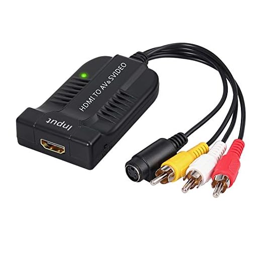 LiNKFOR HDMI to S-Video RCA Converter HDMI to AV 3RCA CVBs Composite Video Audio Converter Adapter HDMI to RCA Adapter Support 1080p/720p for PC Laptop PS3 Xbox TV DVD STB VHS VCR Camera