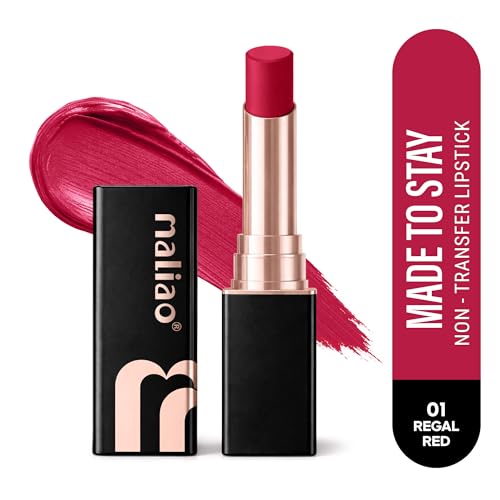 Image of Maliao Made To Stay Lipstick | Non-Transfer Lipstick | Matte Finish | Long-Lasting & Smudge-Proof Formula | Comfortable All-Day Wear | Regal red| 3.8g