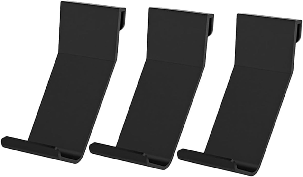 Tofficu 3pcs ABS Hanging Headphone Stand Organizer for Headsets Black