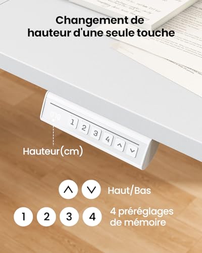 Bureau réglable en hauteur électrique ErGear 140 cm pour le télétravail - 6