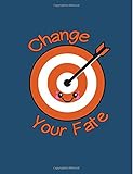  Change Your Fate Archery Kawaii Wide Ruled Notebook