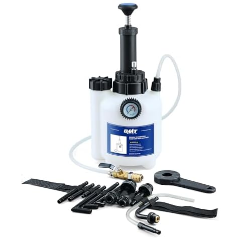 Orion Motor Tech Transmission Fluid Pump, 3L Transmission Filler Pump with 12pc ATF Adapters, Manual Transmission Fluid Transfer Pump with Pressure Gauge, Automotive Transmission Dispenser Pump Tool Cover