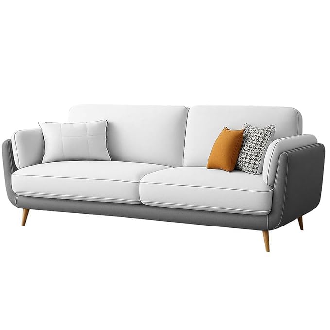 Image of Stylish & Modern Heavy Duty Luxurious Traditional 3 Seater Chesterfield Sofa Arm Three Seater Sofa for Living Room Dining Room Hotel & Office (Grey, 3 Seater)