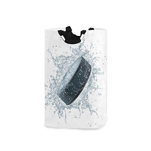 AJINGA Kids Cute Laundry Hamper with Handles-Collapsible Fabric Laundry Bakset Dirty Clothes Hamper for Girl Boy,Ice Hockey