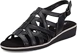 Easy Street Sandales compensées Carly pour femme, noir, 39 EU